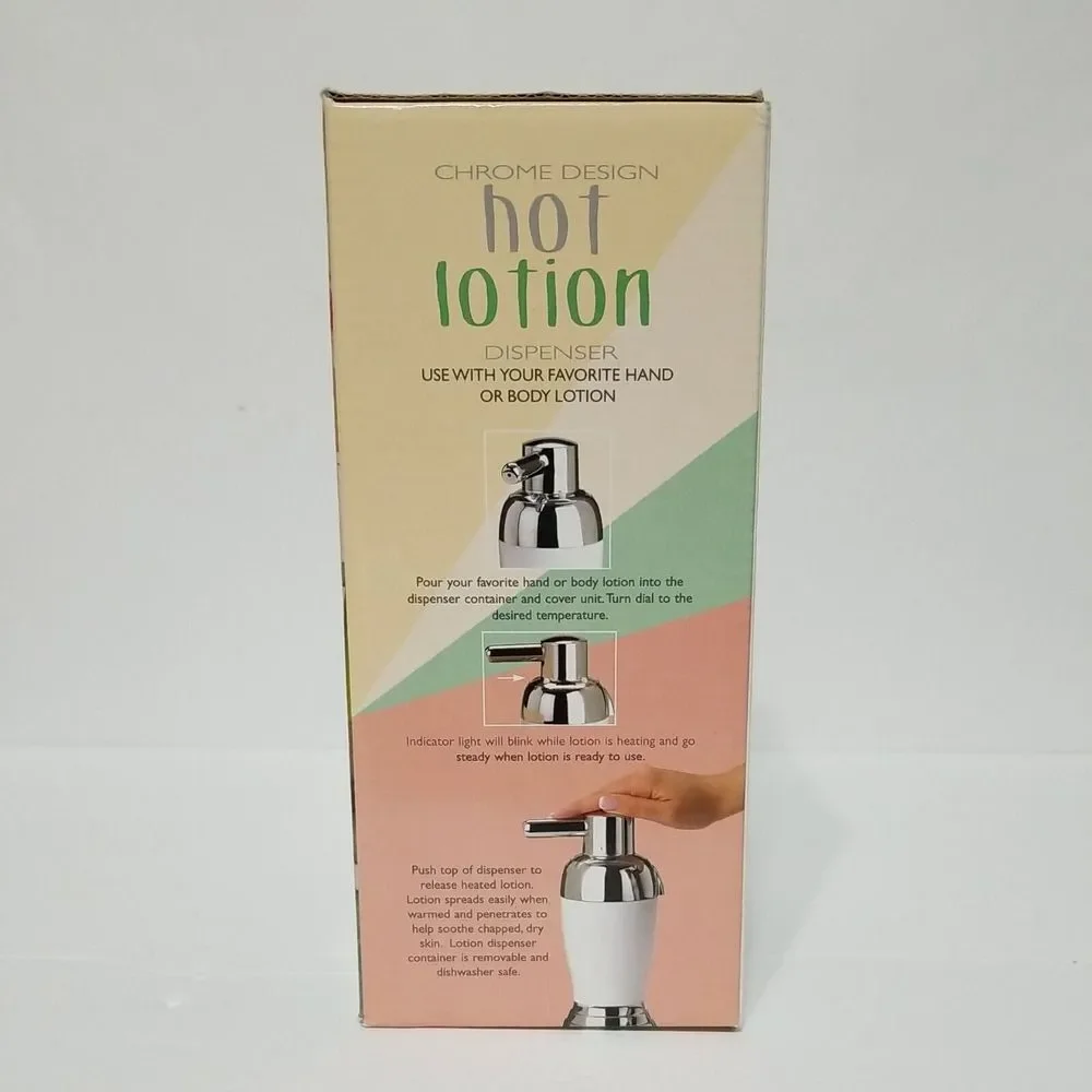 Conair Chrome And White Design Hot Lotion Dispenser HLD31 New‎ In Open Box
